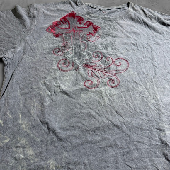 Vintage Y2k Style Tshirt Distressed Grunge Design JF Size XXL - Picture 3 of 6